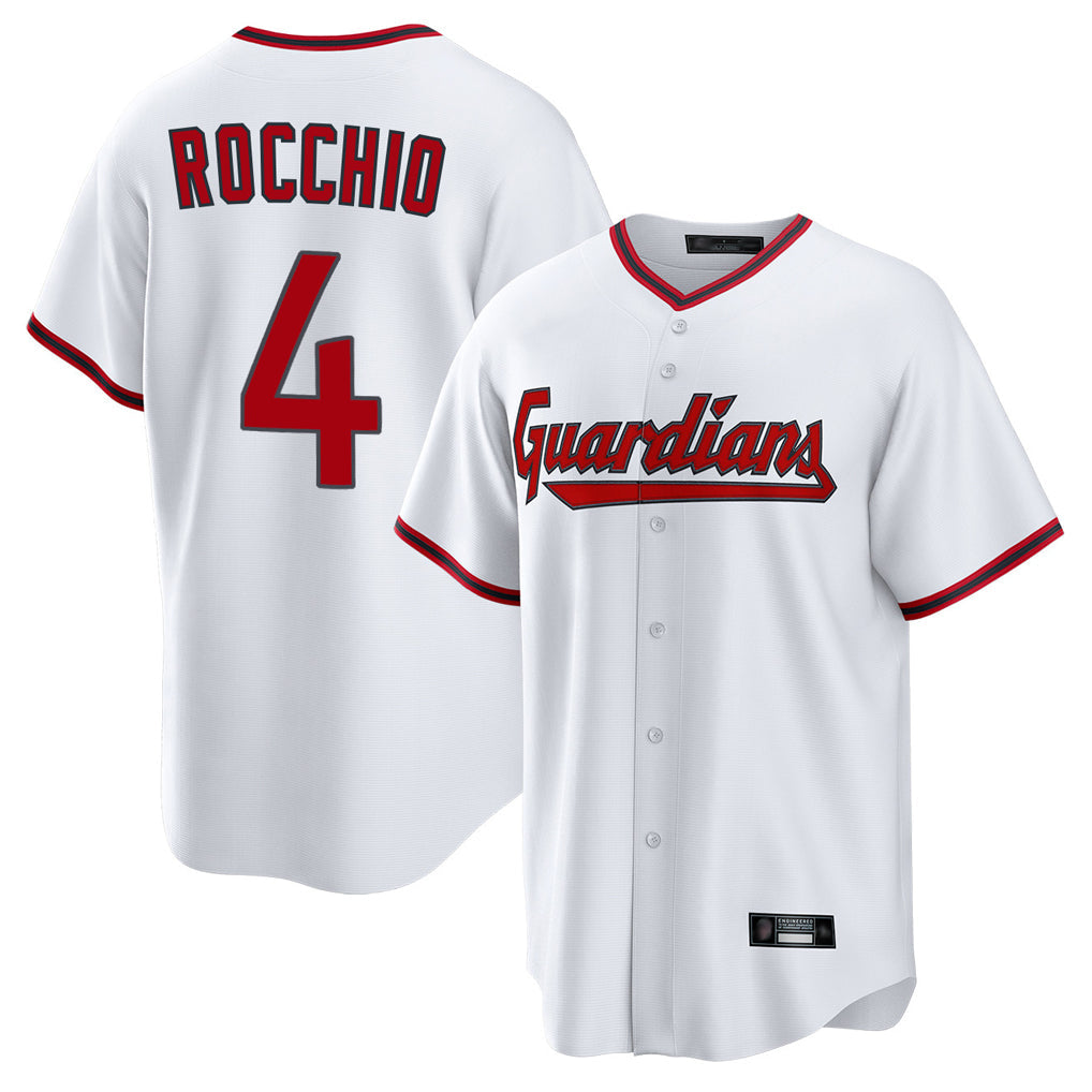 Ldoa C.Guardians #4 Brayan Rocchio Player White Game Home Stitched Jerseys
