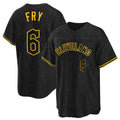 Ldoa C.Guardians #6 David Fry Player Black Snake Skin City Home Game Stitched Jerseys