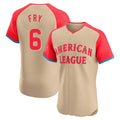 Ldoa C.Guardians #6 David Fry Player Cream American League All-Star Limited Elite Home Stitched Jerseys