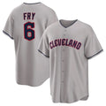 Ldoa C.Guardians #6 David Fry Player Gray Game Home Stitched Jerseys