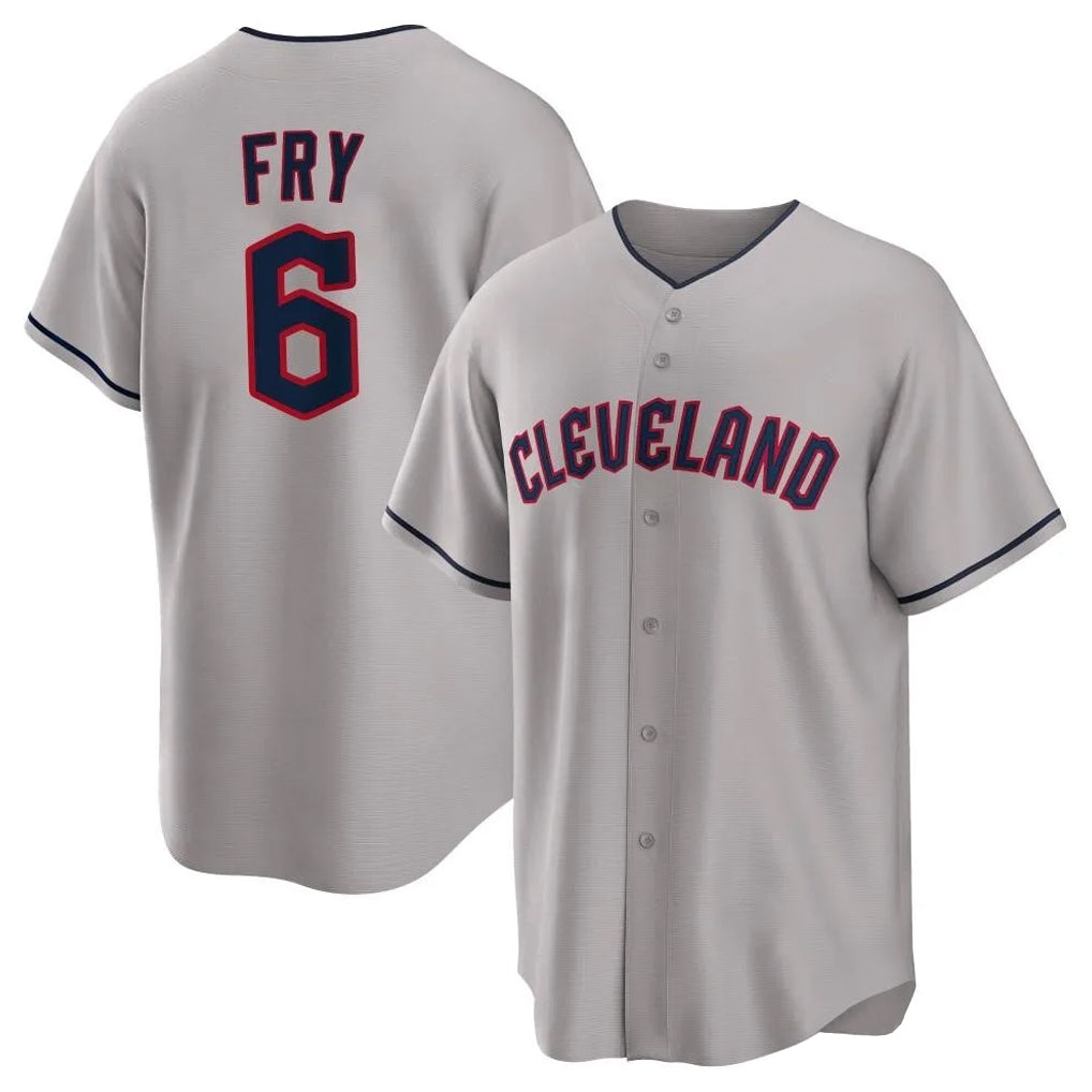 Ldoa C.Guardians #6 David Fry Player Gray Game Home Stitched Jerseys