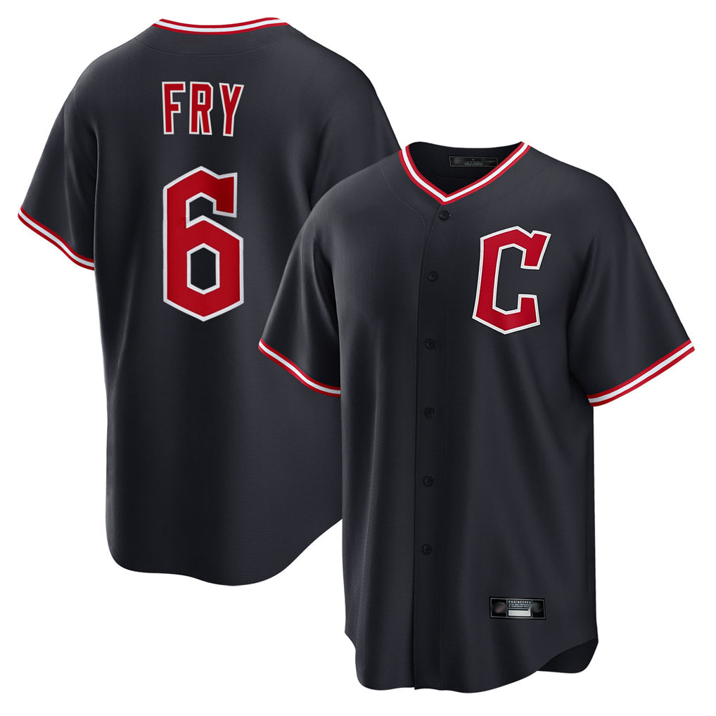 Ldoa C.Guardians #6 David Fry Player Navy Home Game Stitched Jerseys