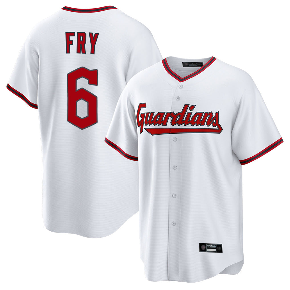 Ldoa C.Guardians #6 David Fry Player White Game Home Stitched Jerseys