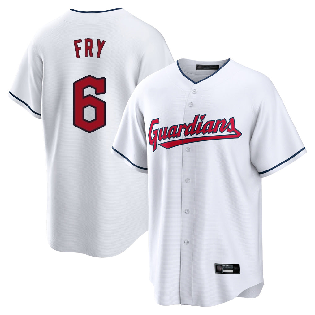 Ldoa C.Guardians #6 David Fry Player White Home Game Stitched Jerseys