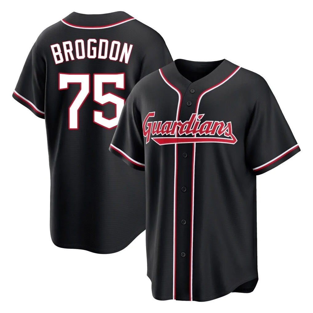 Ldoa C.Guardians #75 Connor Brogdon Player Black Fashion Out Home Game Stitched Jerseys