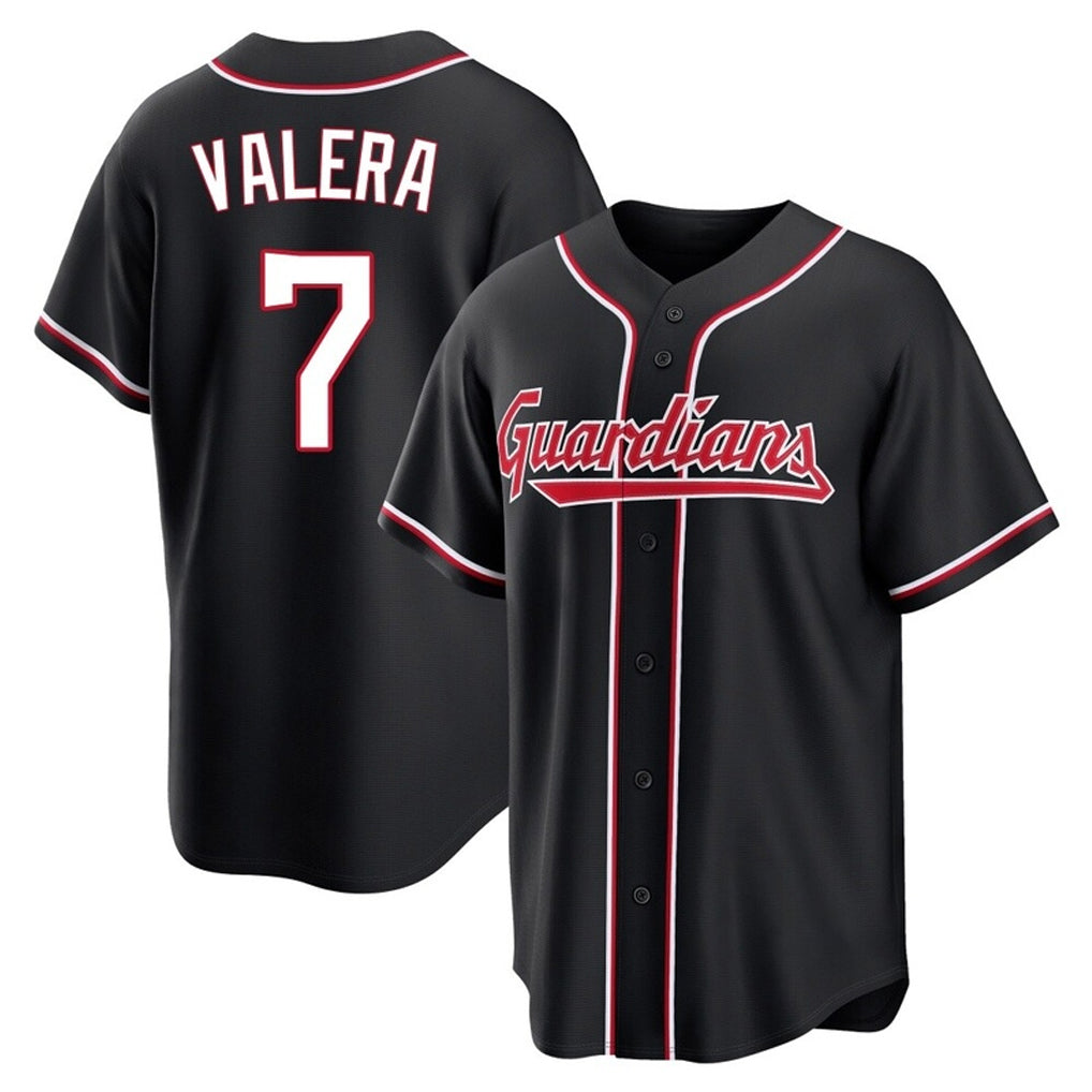 Ldoa C.Guardians #7 George Valera Player Black Fashion Out Home Game Stitched Jerseys