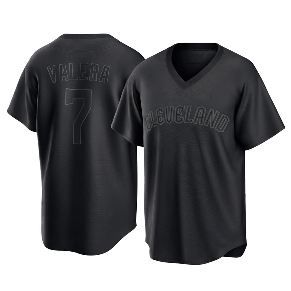 Ldoa C.Guardians #7 George Valera Player Black T-shirt Home Game Stitched Jerseys