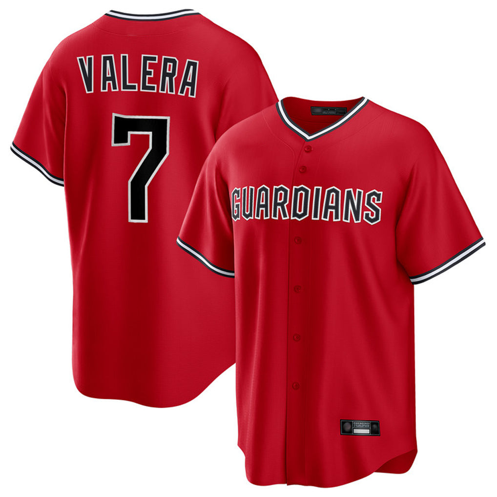 Ldoa C.Guardians #7 George Valera Player Red Home Game Stitched Jerseys