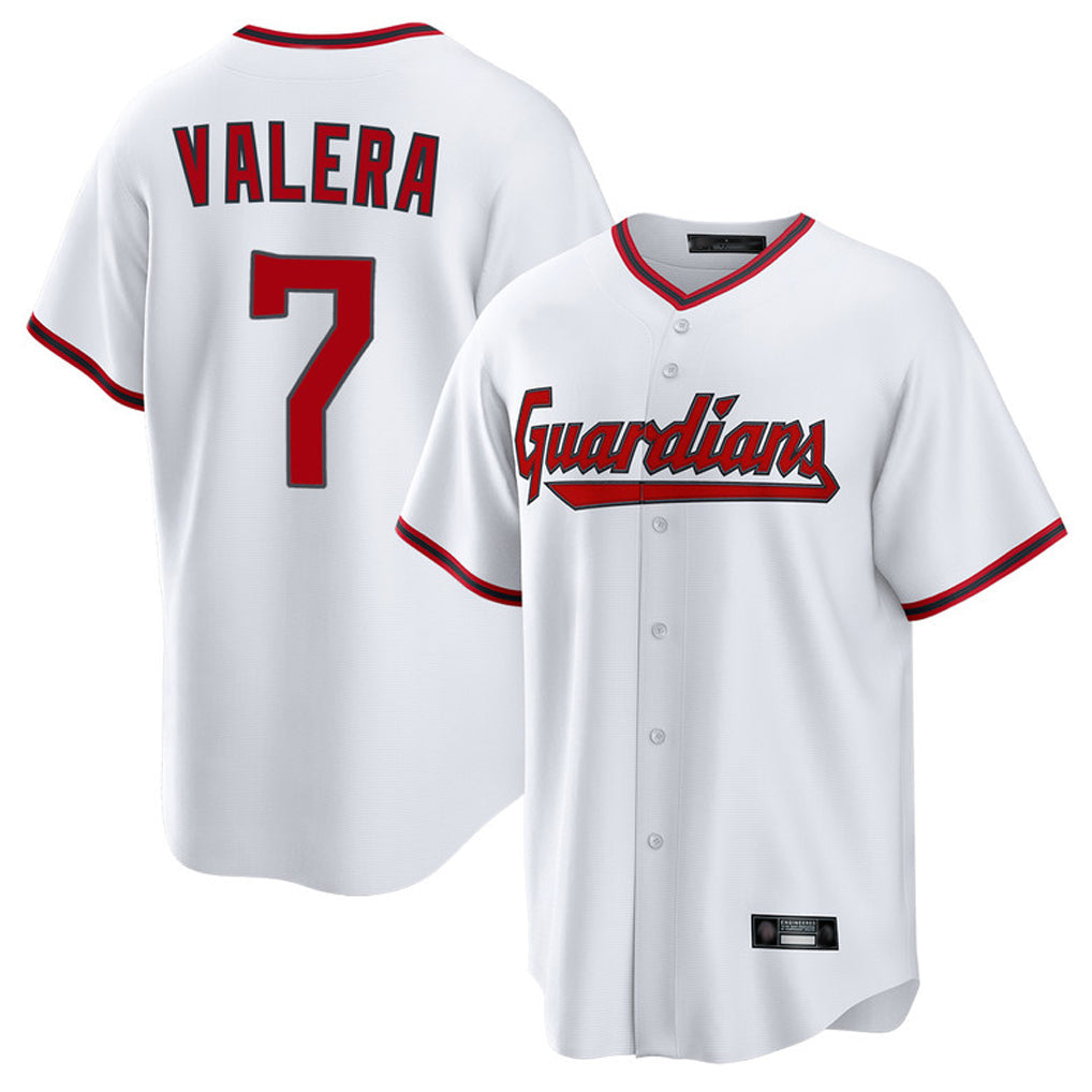 Ldoa C.Guardians #7 George Valera Player White Game Home Stitched Jerseys