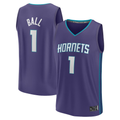 Ldoa C.Hornets #1 LaMelo Ball  Purple Fast Break Replica Player Jerseys - Statement Edition