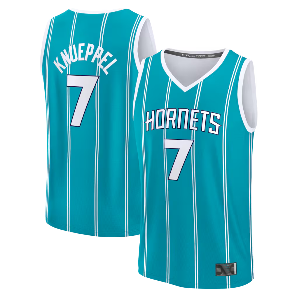 Ldoa C.Hornets #7 Kon Knueppel  Teal 2025  Draft First Round Pick Fast Break Replica Jerseys - Icon Edition