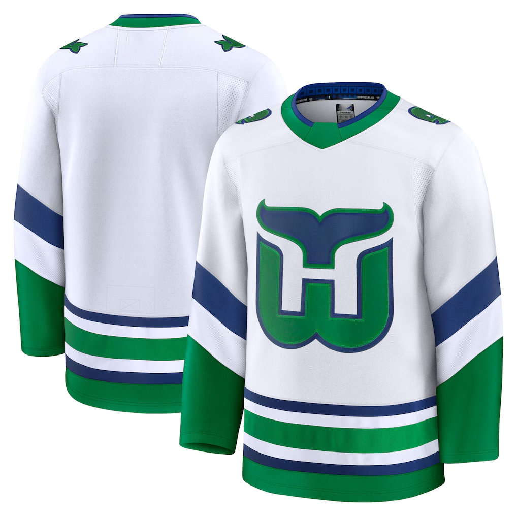 Tuec C.Hurricanes White Throwback Premium Stitched Jerseys