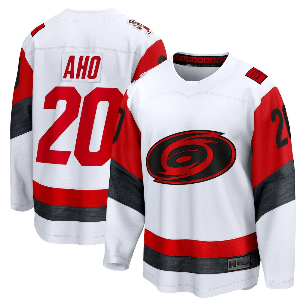 Tuec C.Hurricanes #20 Sebastian Aho White Away Breakaway Stitched Jerseys