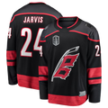 Tuec C.Hurricanes #24 Seth Jarvis Black 2026 Stanley Cup Final Home Breakaway Stitched Jerseys