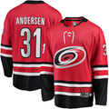 Tuec C.Hurricanes #31 Frederik Andersen Red Alternate Breakaway Player Stitched Jerseys
