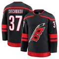Tuec C.Hurricanes #37 Andrei Svechnikov Black Home Premium Stitched Jerseys