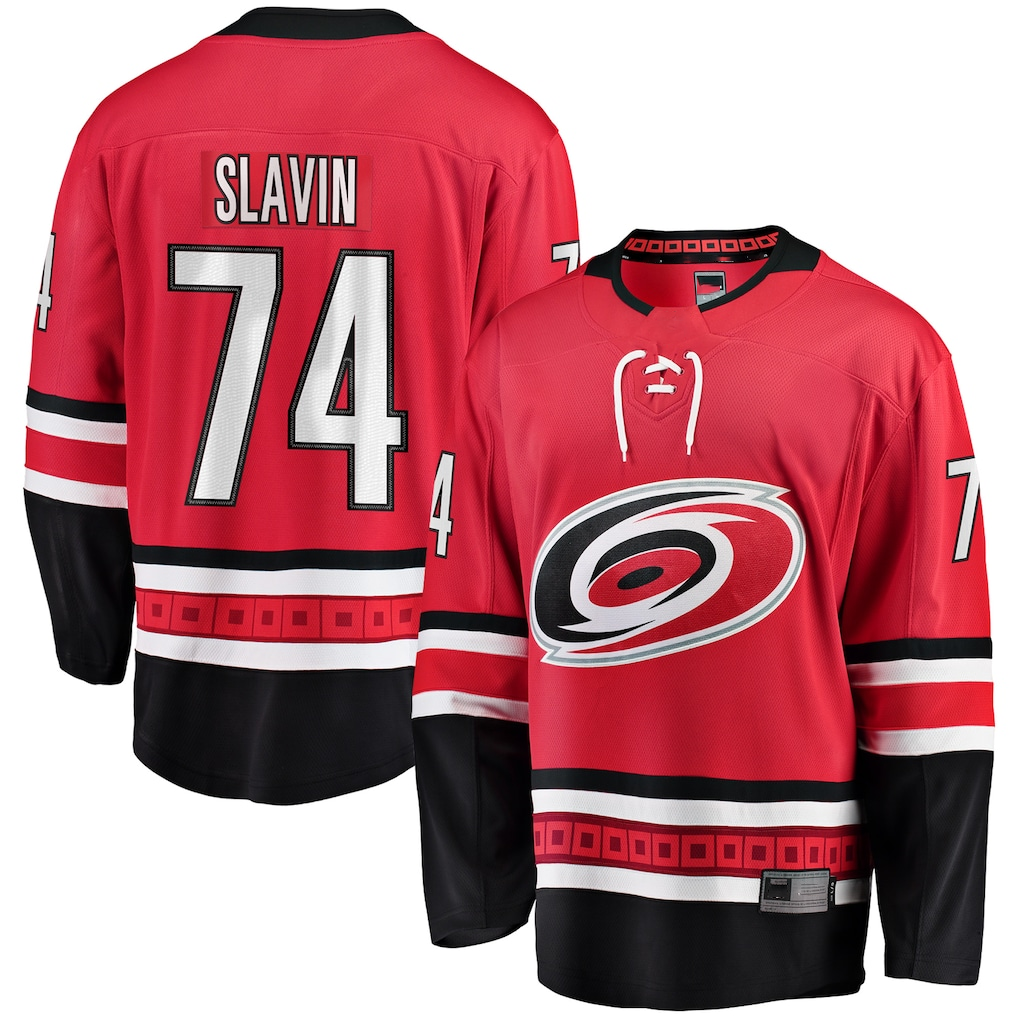 Tuec C.Hurricanes #74 Jaccob Slavin Red Alternate Breakaway Player Stitched Jerseys