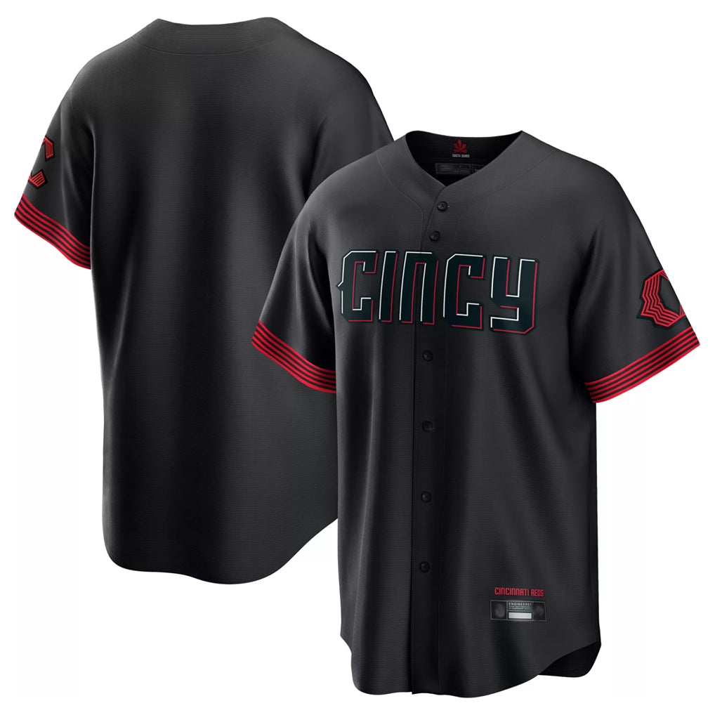Ldoa C.Reds Black City Connect Home Game Blank Player Stitched Jerseys