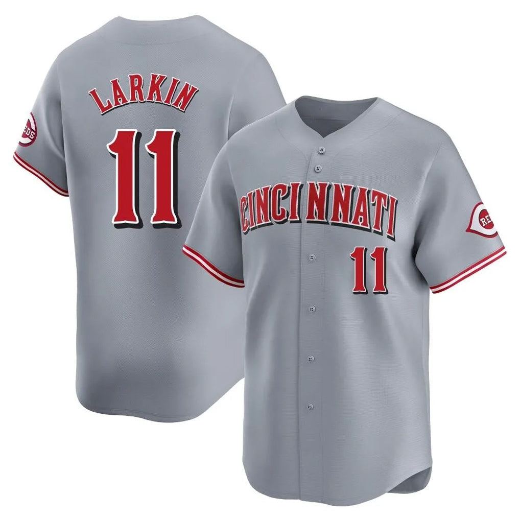 Ldoa C.Reds #11 Barry Larkin Player Gray Home Limited Stitched Jerseys