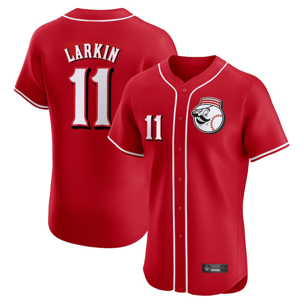 Ldoa C.Reds #11 Barry Larkin Player Red Limited Elite Home Game Stitched Jerseys