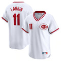 Ldoa C.Reds #11 Barry Larkin Player White Cooperstown Collection Limited T-shirt Home Stitched Jerseys