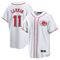 Ldoa C.Reds #11 Barry Larkin Player White Game Home Stitched Jerseys