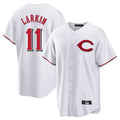 Ldoa C.Reds #11 Barry Larkin Player White Home Game Stitched Jerseys