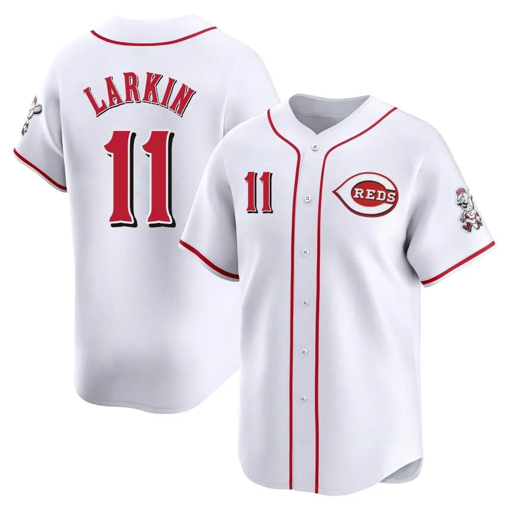 Ldoa C.Reds #11 Barry Larkin Player White Home Limited Stitched Jerseys