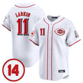 Ldoa C.Reds #11 Barry Larkin Player White Vapor Premier Limited Home Stitched Jerseys