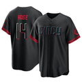 Ldoa C.Reds #14 Pete Rose Player Black City Connect Home Game Stitched Jerseys