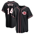 Ldoa C.Reds #14 Pete Rose Player Black Fashion Out Home Game Stitched Jerseys