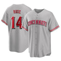 Ldoa C.Reds #14 Pete Rose Player Gray Home Game Stitched Jerseys