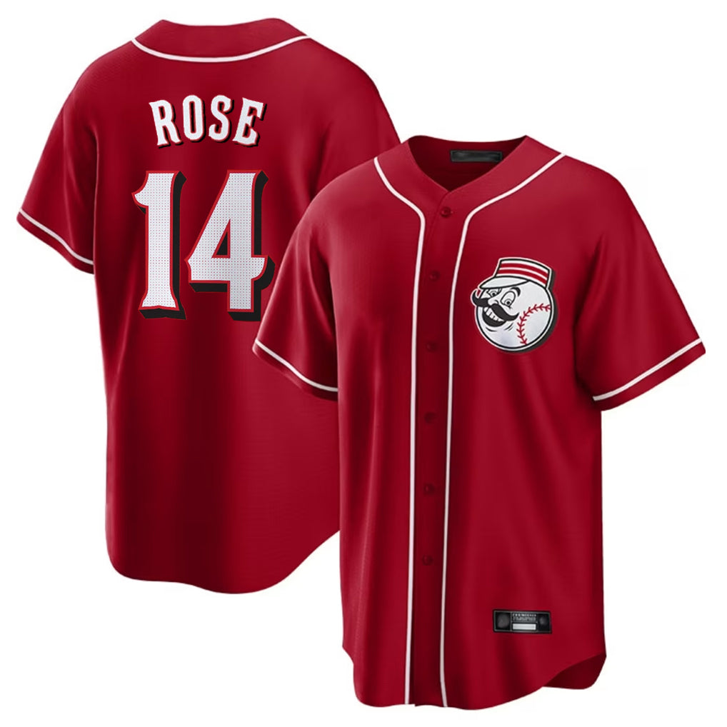 Ldoa C.Reds #14 Pete Rose Player Red Home Game Stitched Jerseys