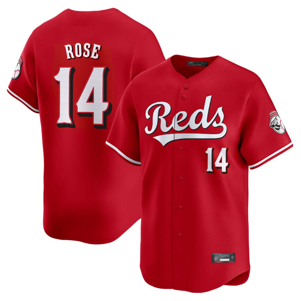 Ldoa C.Reds #14 Pete Rose Player Red Home Limited Stitched Jerseys