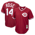 Ldoa C.Reds #14 Pete Rose Player Red Throwback Cooperstown Collection Limited T-shirt Stitched Jerseys
