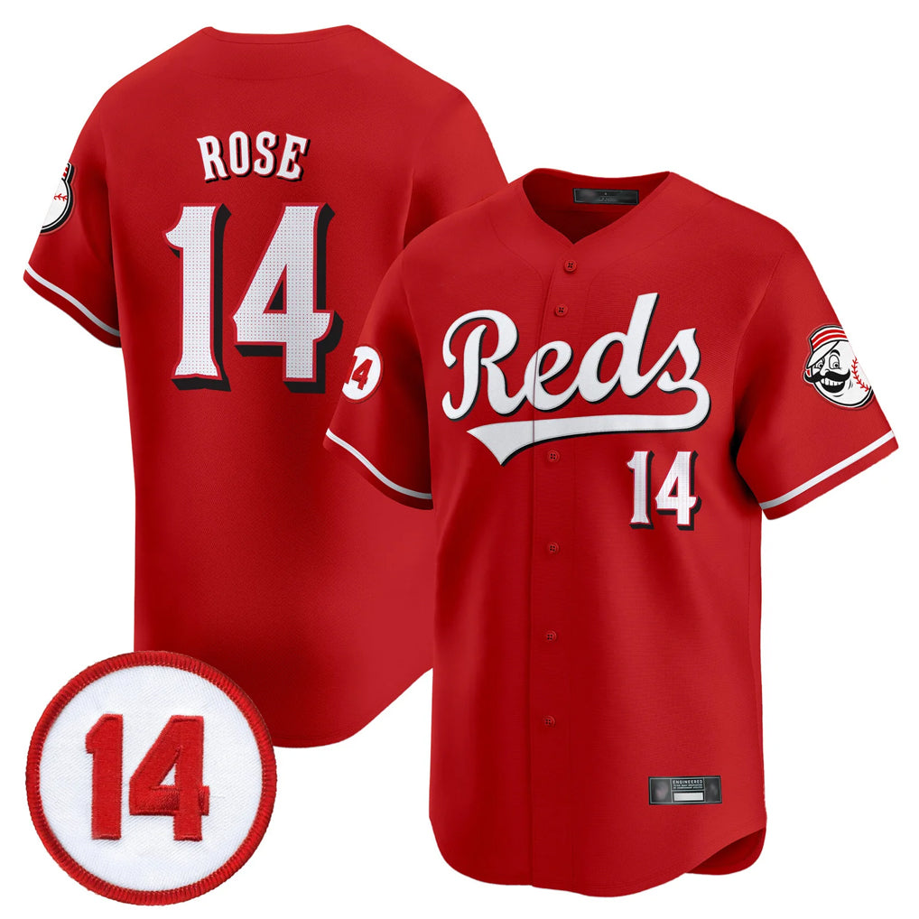 Ldoa C.Reds #14 Pete Rose Player Red Vapor Premier Limited Home Stitched Jerseys