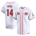 Ldoa C.Reds #14 Pete Rose Player White Home Limited Stitched Jerseys