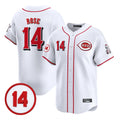 Ldoa C.Reds #14 Pete Rose Player White Vapor Premier Limited Home Stitched Jerseys