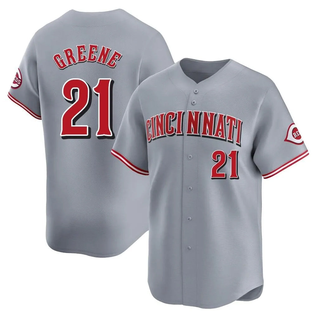 Ldoa C.Reds #21 Hunter Greene Player Gray Home Limited Stitched Jerseys