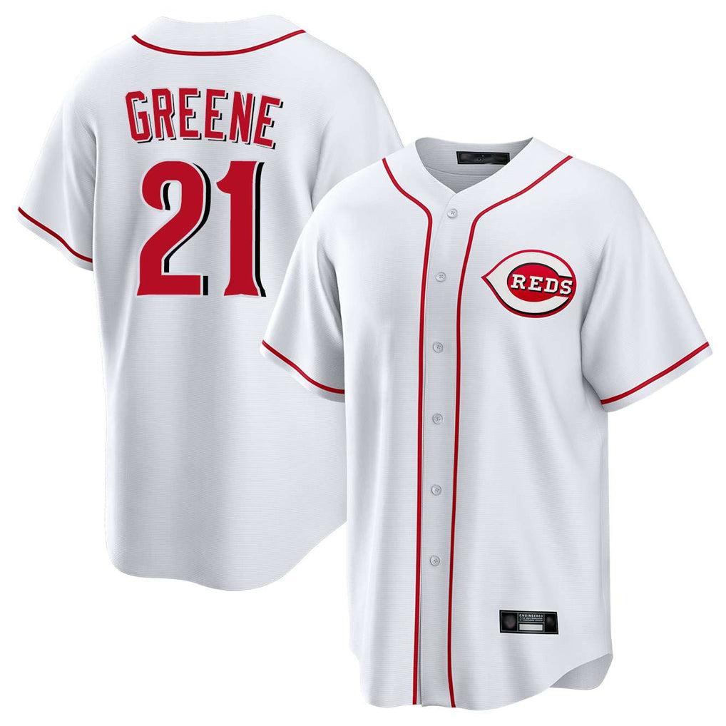 Ldoa C.Reds #21 Hunter Greene Player White Game Home Stitched Jerseys
