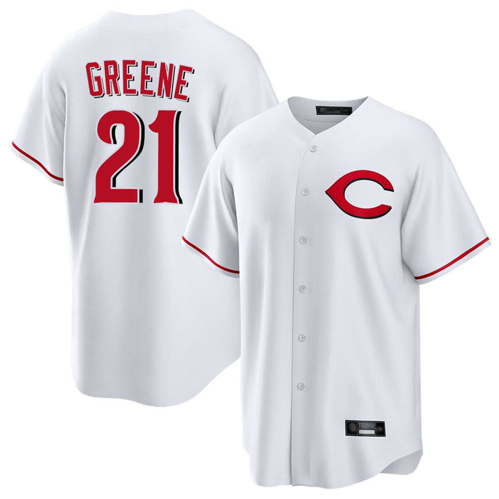 Ldoa C.Reds #21 Hunter Greene Player White Home Game Stitched Jerseys