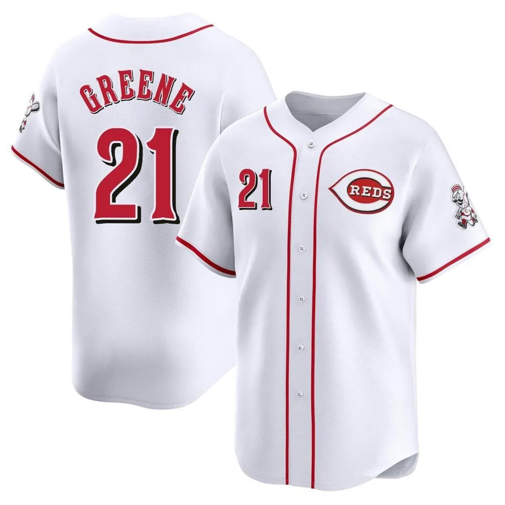 Ldoa C.Reds #21 Hunter Greene Player White Home Limited Stitched Jerseys