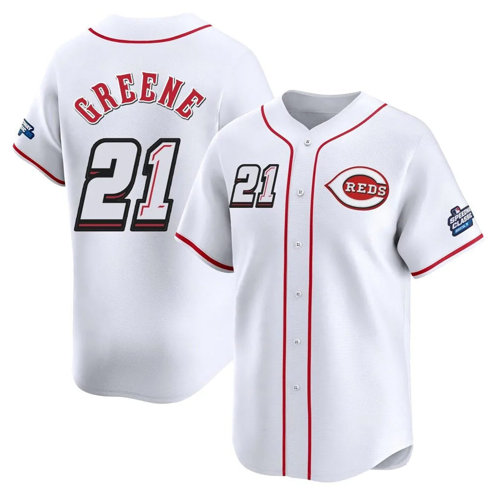 Ldoa C.Reds #21 Hunter Greene Player White Speedway Classic Home Limited Stitched Jerseys