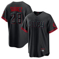 Ldoa C.Reds #28 Eugenio Su¡§¡érez Player Black City Connect Home Game Stitched Jerseys