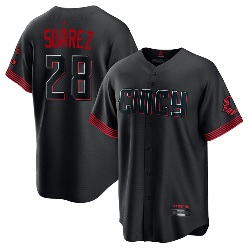 Ldoa C.Reds #28 Eugenio Su¡§¡érez Player Black City Connect Home Game Stitched Jerseys