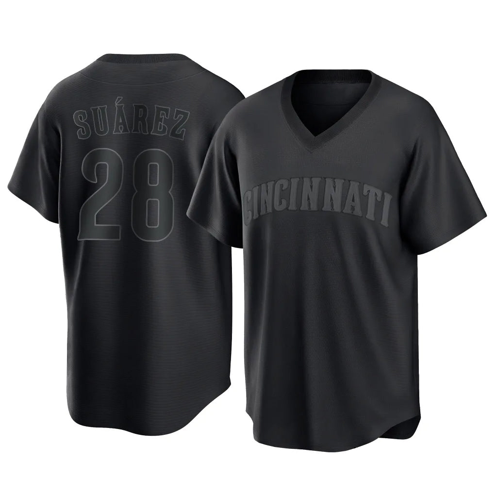 Ldoa C.Reds #28 Eugenio Su¡§¡érez Player Black T-shirt Game Home Stitched Jerseys