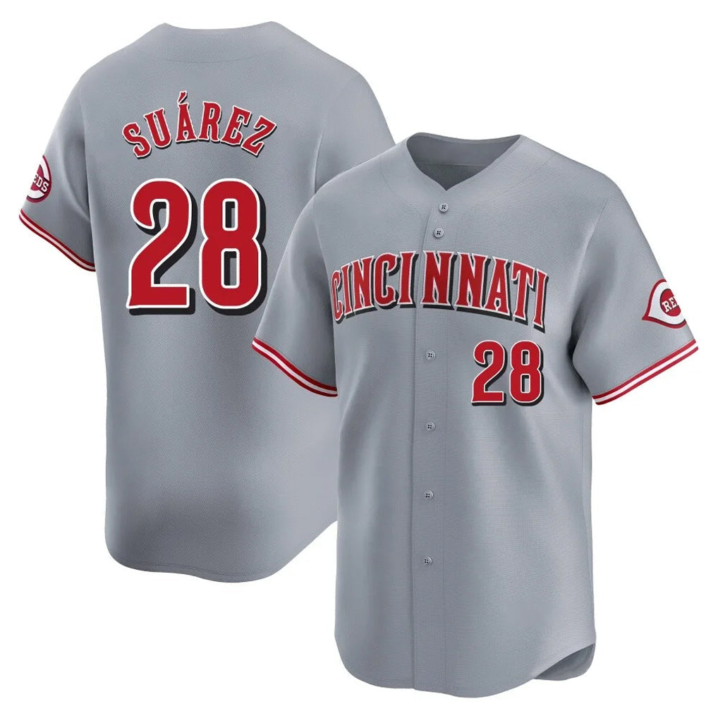 Ldoa C.Reds #28 Eugenio Su¡§¡érez Player Gray Home Limited Stitched Jerseys