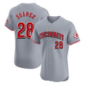 Ldoa C.Reds #28 Eugenio Su¡§¡érez Player Gray Limited Elite Home Stitched Jerseys