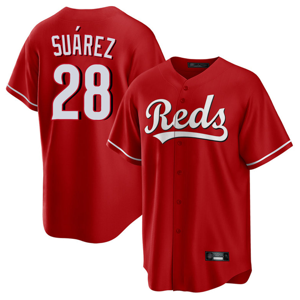 Ldoa C.Reds #28 Eugenio Su¡§¡érez Player Red Home Game Stitched Jerseys