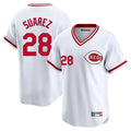 Ldoa C.Reds #28 Eugenio Su¡§¡érez Player White Cooperstown Collection Limited T-shirt Home Stitched Jerseys